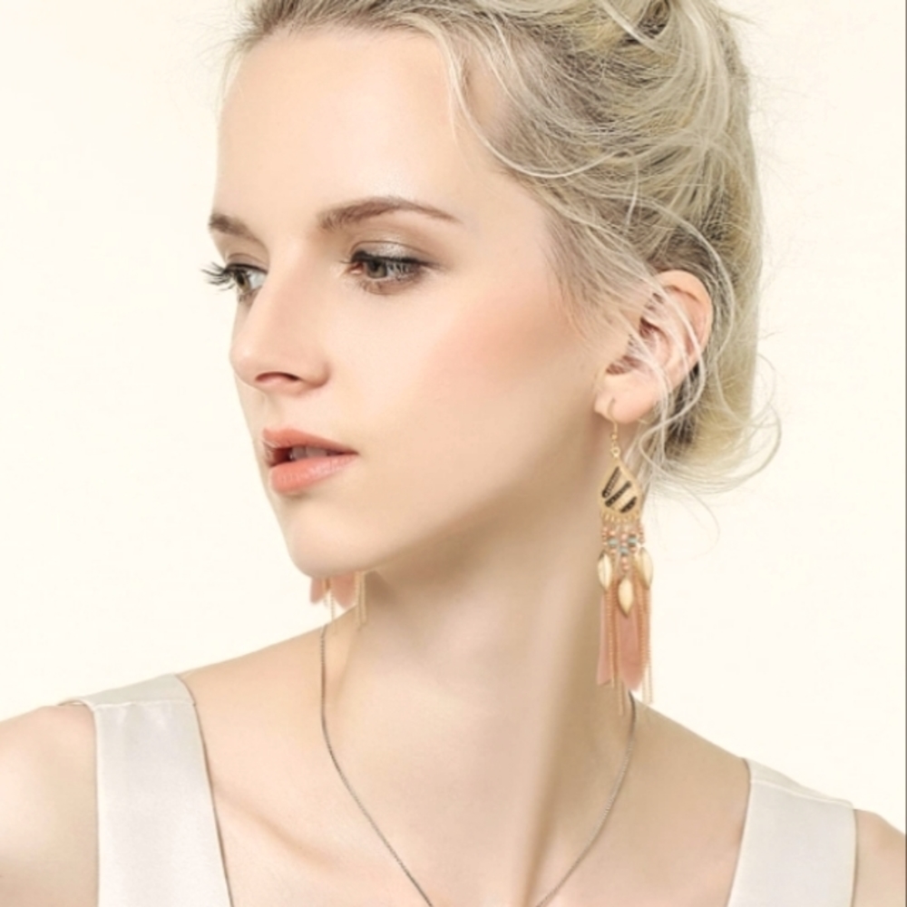 Feathered Dream Catcher Style Earrings